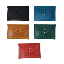 Leather File Wallet Document Holder Envelope with Multiple Card Slot