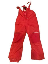 Swiss Tech Girls Large 10/12 Pink Snow Suit Bib Overall Insulated Snowboarding 