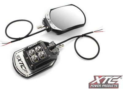 XTC Power Products SIX12-A-3/8 SIX12 UTV Billet LED Side Mirrors - 3/8'' Stud