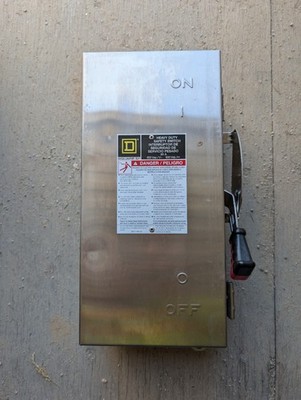 Square D HU361DS - 3P 600V 30A Non-Fusible Disconnect - NEMA 4 - NEW