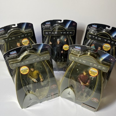 5 Playmates  Star Trek Warp Collection Sulu, Chekov, Spock, Uhura, & Scotty