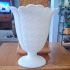 1950's Fenton White Milk Glass Pedestal Vase