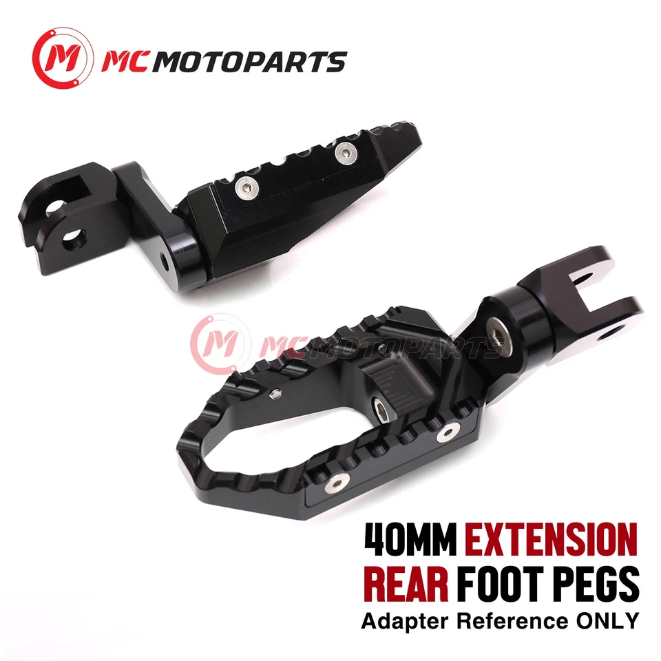 Para Kawasaki Ninja 300R 2013-2017 1,5 pulgadas estriberas anchas traseras para pasajeros descendentes Foto 3 de 4