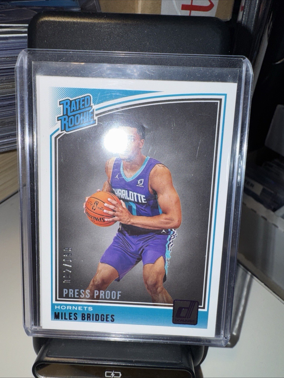 2018-19 Donruss #172 Miles Bridges Press Proof Purple #/199