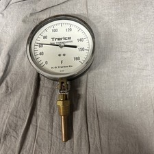 Trerice V80445 Dial Thermometer 0-160 4.5" - Great Condition Steampunk