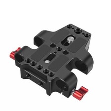 1/4" 3/8" Anti-Slip Camera Alloy Cage Baseplate With Dual 15mm Rod Rail Clamp