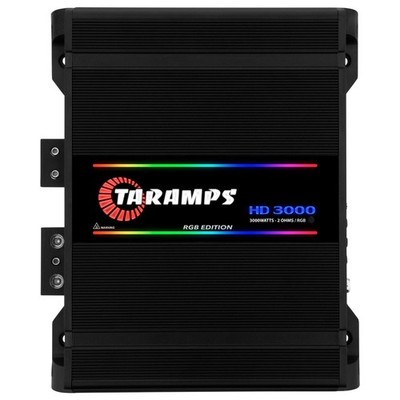 Taramps HD 3000 4 Ohms Black RGB 1 Channel Amplifier 3000 Watts RMS Digital, ...