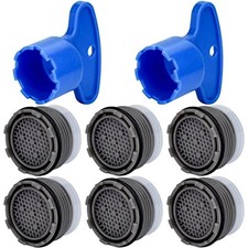 6 Pieces Faucet Aerators with Faucet Aerator Removal Tool 18.5 mm Water 18.5 MM