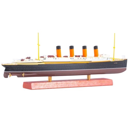 Alloy 1/1250 Scale RMS Lusitania Cruise Ship Model Boat Toys Collection Decor - Foto 4 di 13
