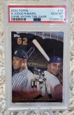 2022 Topps Game Within the Game #15 A. Judge R. Maris PSA 10 Paul Jennis Artwork