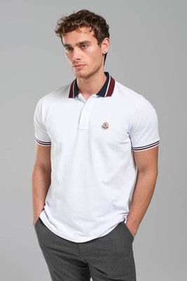 MONCLER POLO T-SHIRT WHITE UK