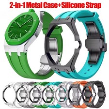 2-IN-1 Stainless Steel Case Band For Swatch X AP Royal Pop Wristwatch Mod Kit
