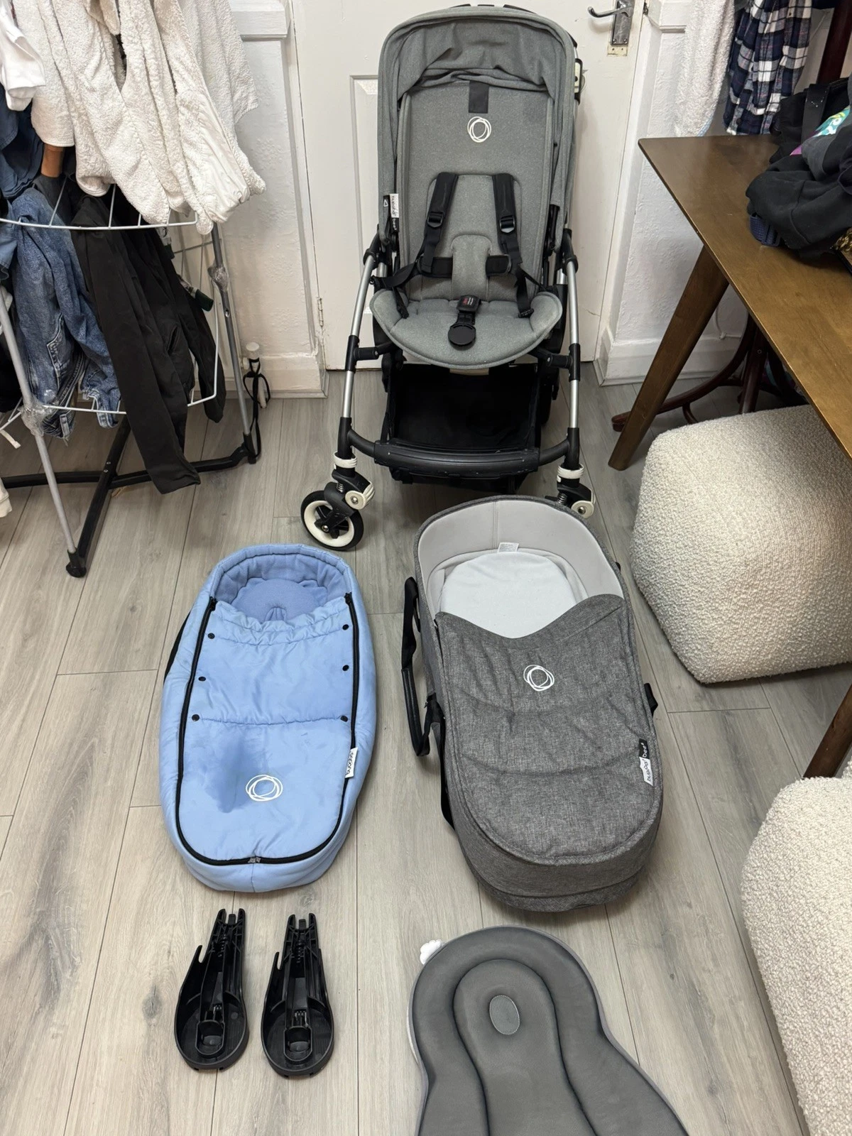 Bugaboo Bee 3 Pushchair full kit from 0_4 plus accessories rain cover carrycot