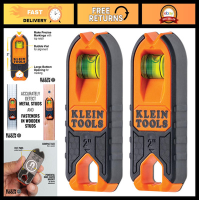 Magnetic Stud Finder & Level - Compact Wood & Metal Detector, Accurate Markings,