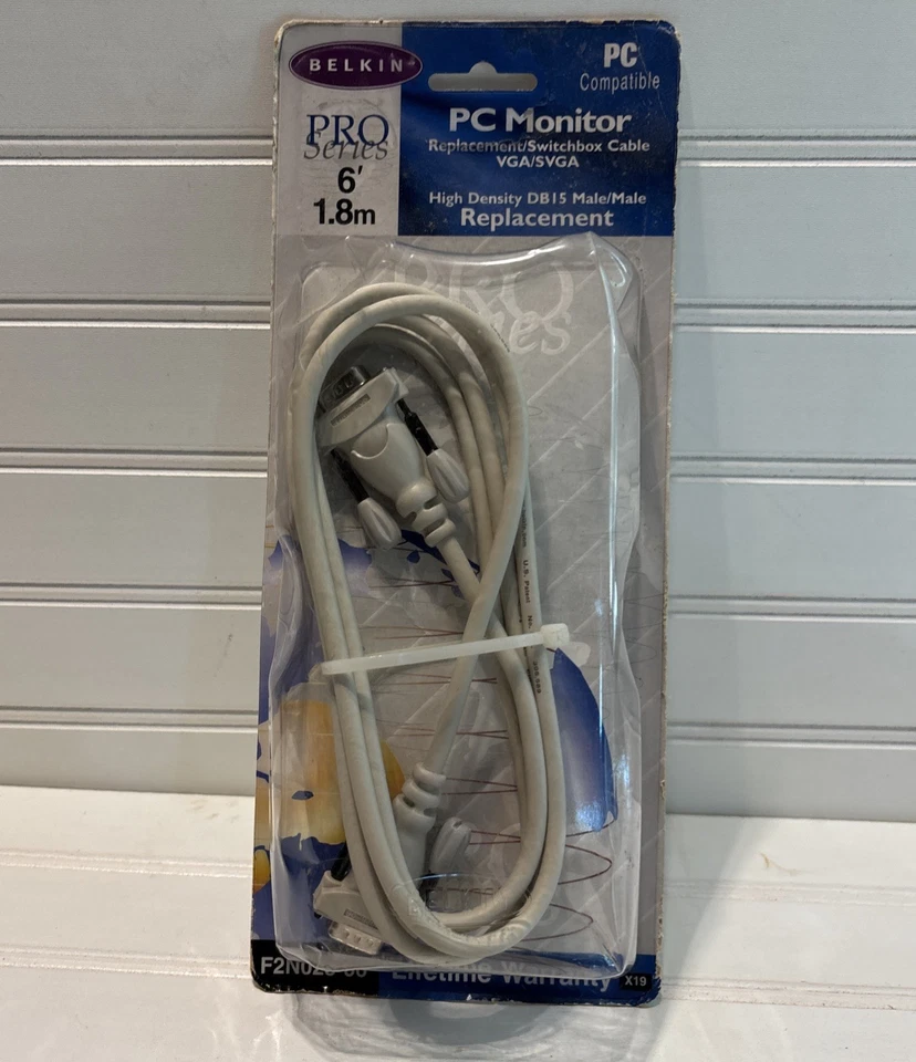 Belkin VGA Cable for PC Monitor High Density DB15 Male, 6ft - Image 4 of 4