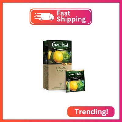 Greenfield Lemon Spark Black Tea Fruit & Herbal Collection 25 Teabags The Execpt