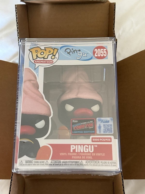 Funko Pop! Limited Edition Pingu #2055 2025 Fall Convention NWT Sealed Hard Case