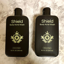 Shield Maximum Strength Body Acne Wash Benzoyl Peroxide 10 Lot of 2 8.5 oz