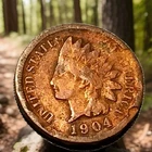 1904 Indian Head Cent Actual Coin Shown - 16