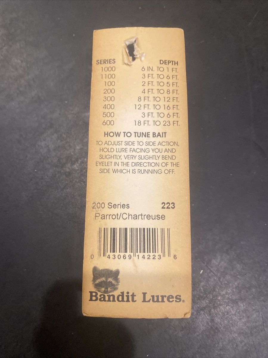 Bandit Lures Serie 200 – Crankbait Pappagallo/Chartreuse Per Pesca In Acqua Dolce (25g)