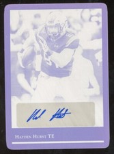 Hayden Hurst 2018 Leaf Ultimate Draft Auto Printing Plate 1992 Black #BG-HH1