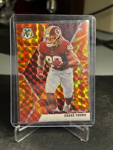 CHASE YOUNG 2020 Mosaic Orange Reactive Prizm #202 Rookie Card RC