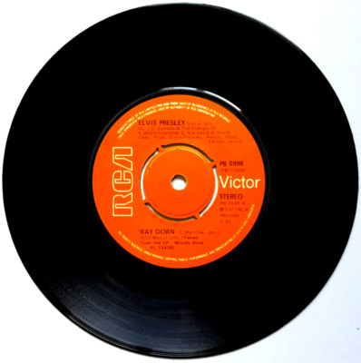 NM/NM Elvis Presley WAY DOWN & PLEDGING MY LOVE (PB 0996) 7'' VINYL 45 NEAR MINT
