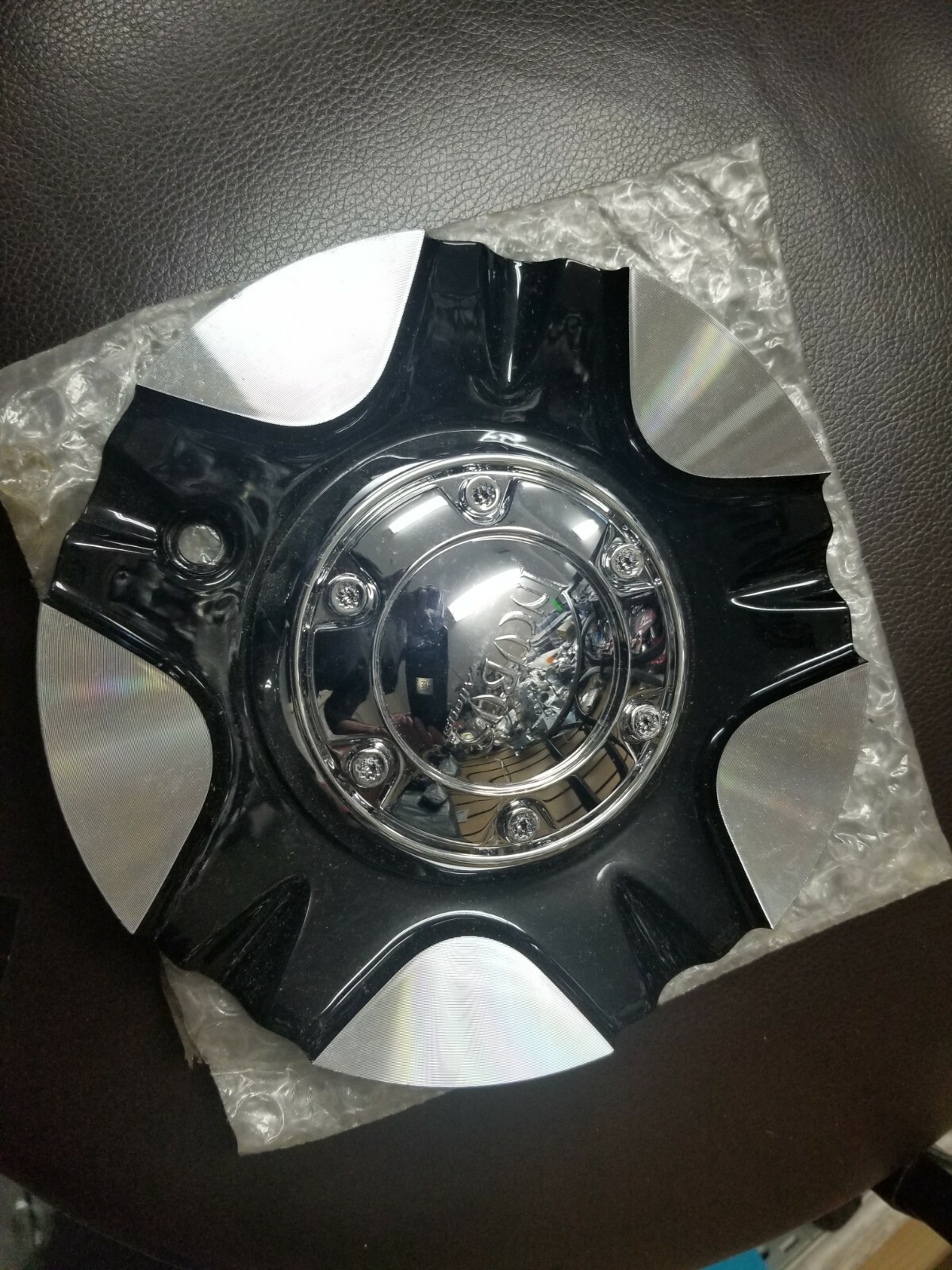 INCUBUS 500 PARANORMAL EMR0500capup BLACK & CHROME RWD CENTER CAP IA500RGBM Wheel Center Caps