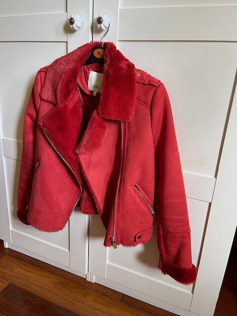 Fashion River Island Red Boucle Jacket River Island Women's Boucle