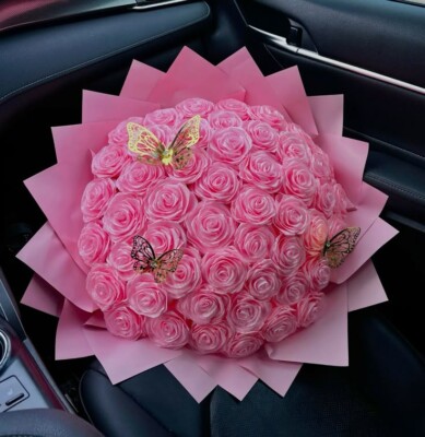 Ewiger Blumenstrauß aus Seide: 50 Rosen Farbe nach Wahl