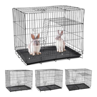 Metal Rabbit Cage Small Pet Guinea Pig Cages Indoor Outdoor