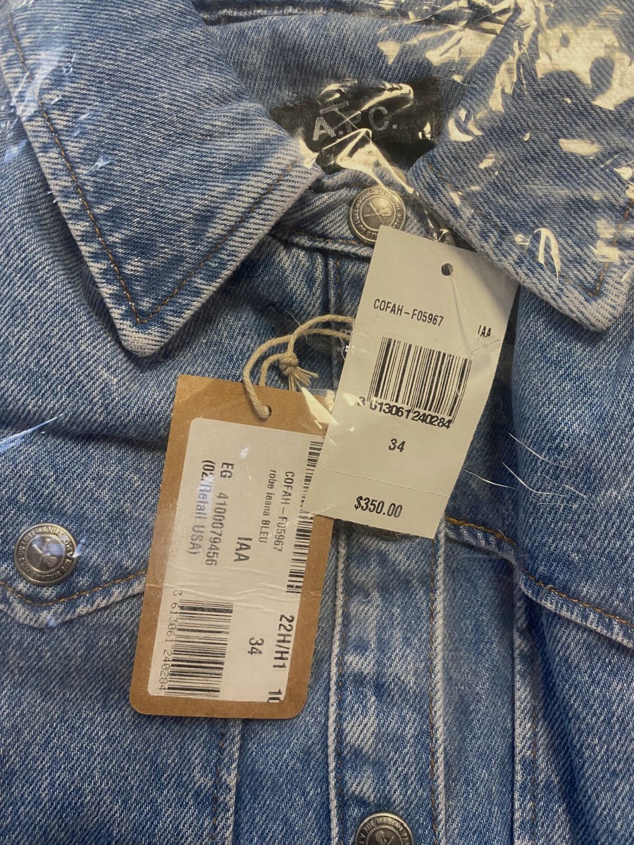 A.P.C|DRESSES (Leana Dress (COFAH F05967 IAA)) $350 A.P.C. Women's Blue Leana Denim Button-Front Western
