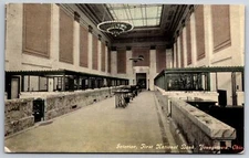 Youngstown Ohio~First National Bank Lobby~Chandelier~Teller Counters~Marble~1909
