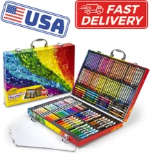 Crayola Inspiration Art Case Set 140 Pcs Markers Crayons Pencils Paper Kids Gift