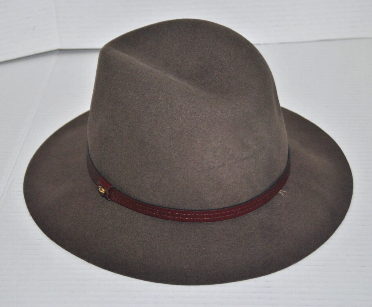 RAG & BONE FLOPPY BRIM FELTED WOOL FEDORA HAT BROWN WOMEN\'S SIZE S $250 RAG & BONE Womens Wool Felt Floppy Brim Fedora Hat Pecan  main image 2