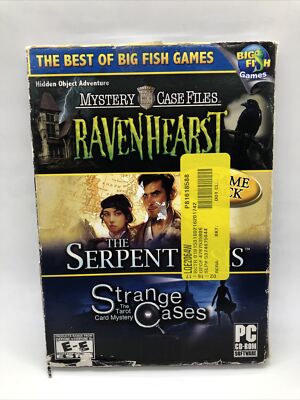 Mystery Case Files, Ravenhearst Serpent of Isis Strange Cases PC CD GAMES