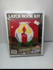 Vintage National Yarn Crafts Latch And Hook Kit XP81 Christmas Lantern