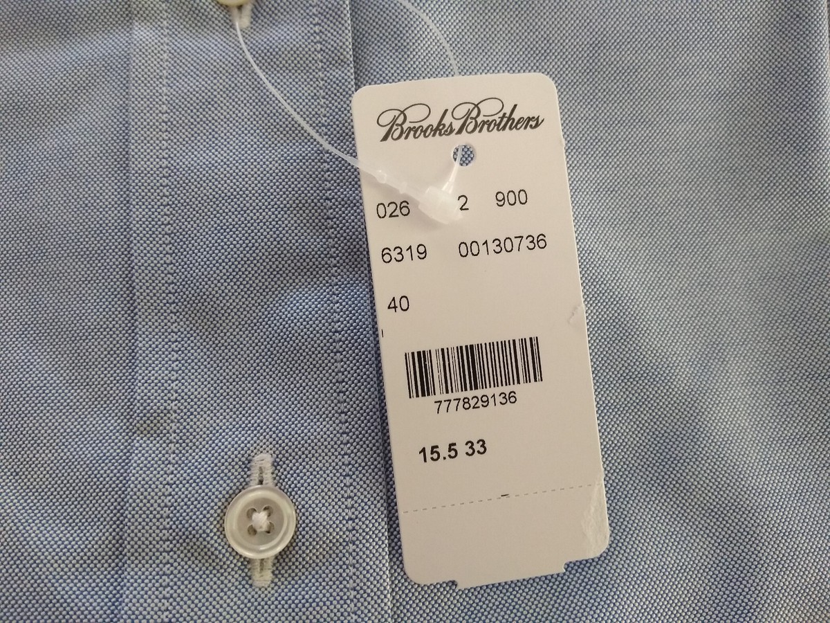 Camicia Brooks Brothers University Supima Blu A Righe Taglia 15 32 - Nuova Senza Etichette - Foto 2