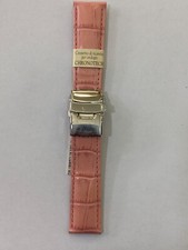 CINTURINO OROLOGIO PELLE ROSA " COMPATIBILE CHRONOTECH" ANSA 20 MM -NUOVO