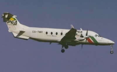 Portugalia Airlines Express Beech 1900D CS-TMV @ Lisbon 2006 - postcard