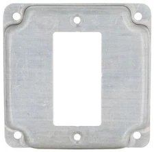 RACO 808C, 4" Box, 1/2" Raised, 1-GFCI, Electrical Square Outlet Box Cover, 1 pc