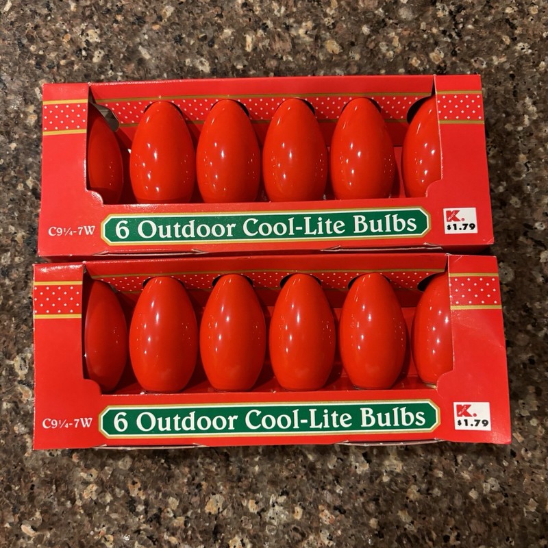 Lot of 35 Vintage Christmas Outdoor Lite Bulbs C9 1/4