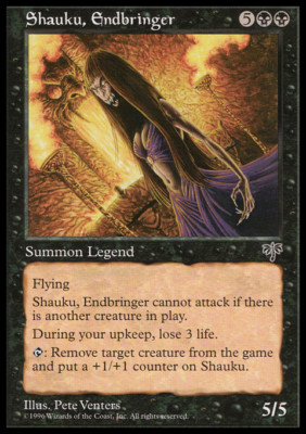 MTG SHAUKU, ENDBRINGER FRENCH EXC - SHAUKU, DEATH BRINGER - MRG - MAGIC