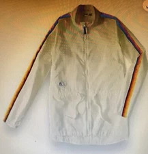 Aldi Gear 2024 Women Nwt Large White Full Zip Logo Oeko Tex Windbreaker Jacket 