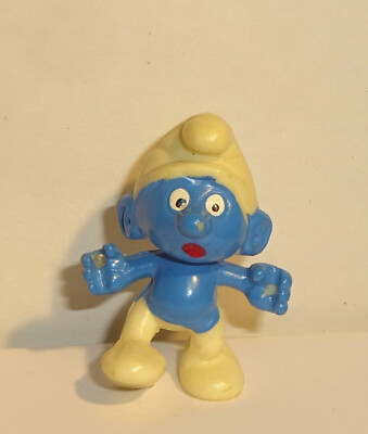 STILTS SMURF *LIGHT BLUE PAINTED* OLYMPICS OF THE SMURFS 1983 Original