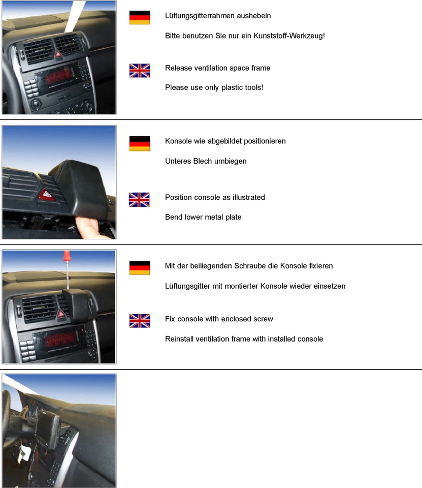 KUDA Téléphone Support 291755 Convient pour Mercedes Benz Classe B Ab 06/2005 - Photo 3/3