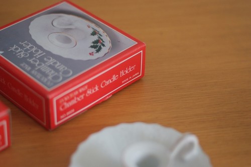 Vintage Ceramic Chamber Stick Candle Holder In Box, New Old Stock, Made in Japan - Picture 2 of 10
