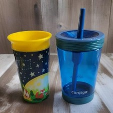 2 Childs Mugs ONE Contigo Kid's Spillproof 14 oz. W/Straw ONE 360 Munchkin