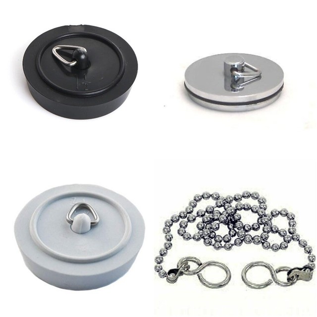 2x Sink Bath Plug Universal Plugs 42 Mm Diameter Basin White