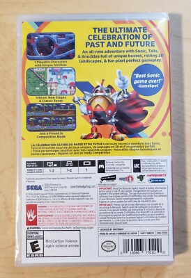 【即購入OK】Nintendo Switch NEW and SEALED Sonic Mania SEGA - Nintendo Switch Physical Copy